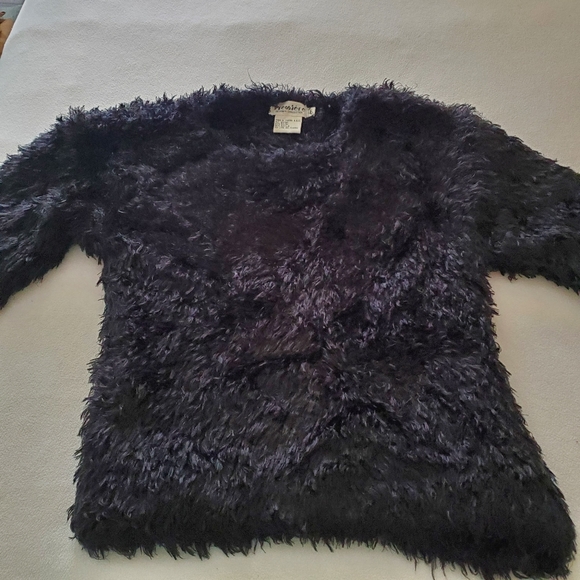 Vintage Premiere Designer Collection Black Top Short Sleeve Large - Picture 3 of 7